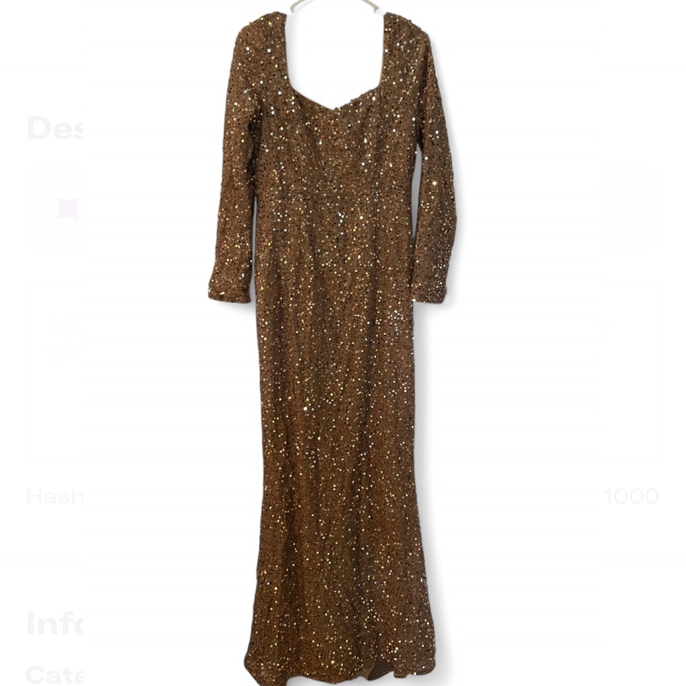 Elegant Gold Sequin Dress